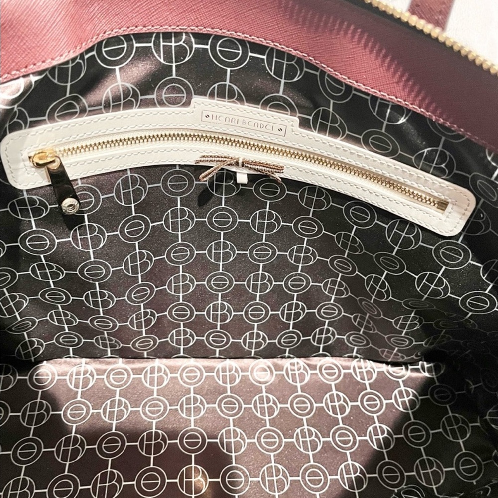 Henri Bendel NWOT Saffiano Leather Satchel & Crossbody - Burgundy + Dust Bag - Picture 16 of 17